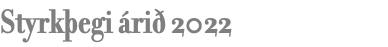 Styrkþegi árið 2022